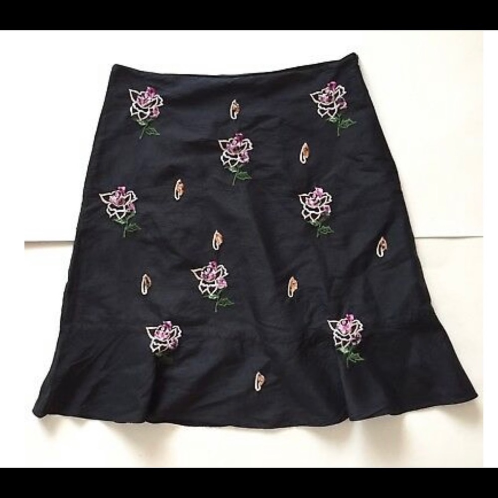 Anthropologie Odille silk floral skirt - Picture 5 of 5